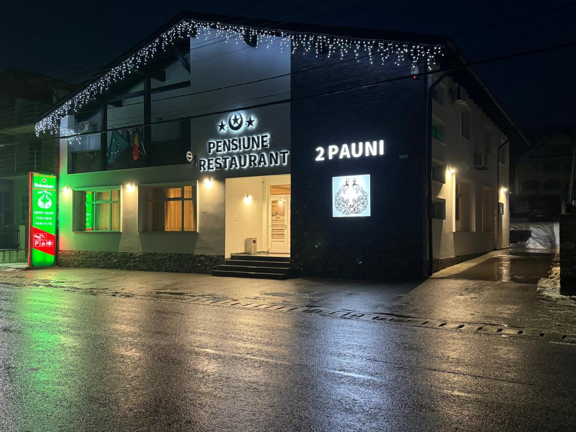 Pensiune Restaurant Pizzerie 2 Pauni Borsa  Bagian luar foto
